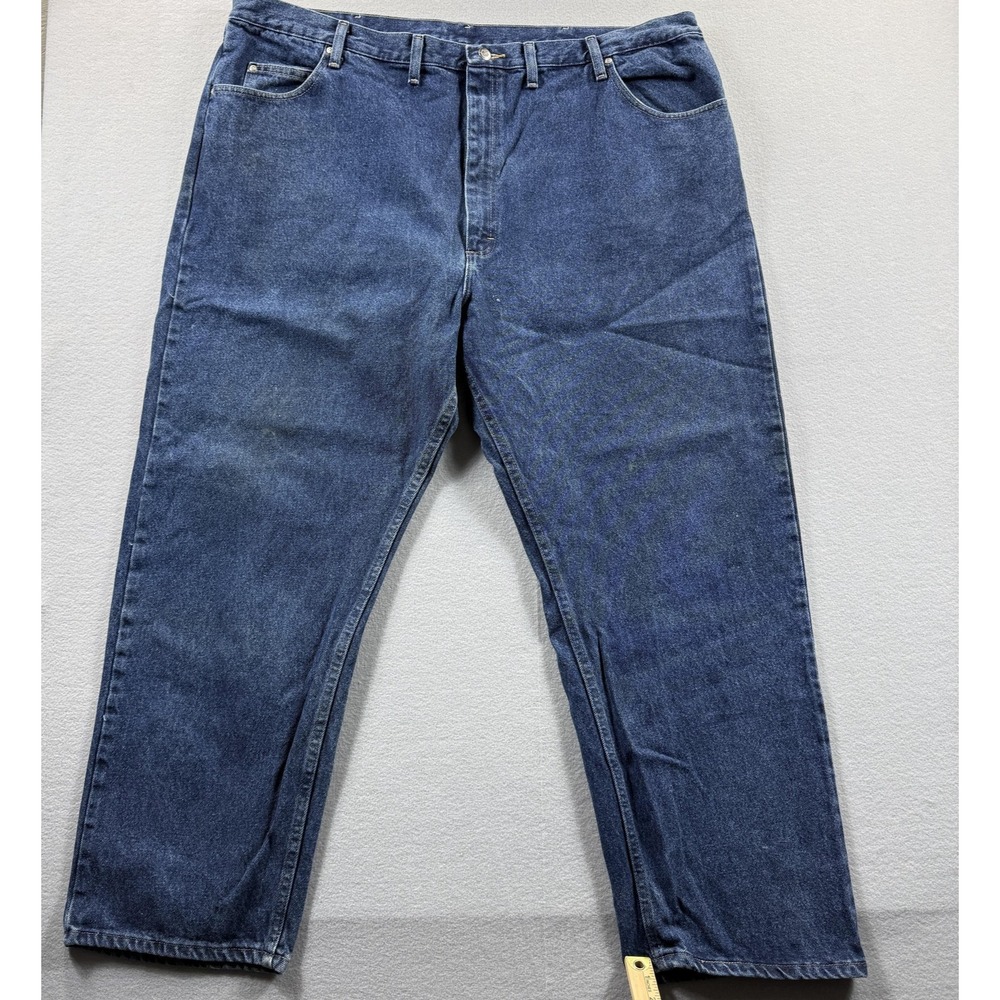 Wrangler Jeans Mens 48x30 (Fit 45x29) Relaxed Fit Straight Leg Denim Medium Wash